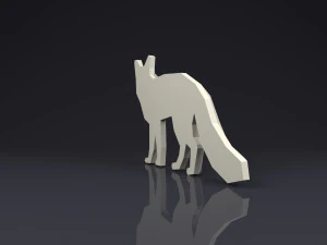 spilla volpe low poly Modello di stampa 3D