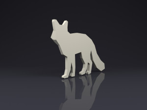 brooch fox low poly 3D Print Model