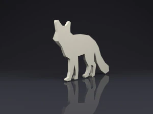 spilla volpe low poly Modello di stampa 3D