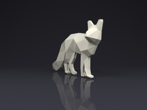 brooch fox low poly 3D Print Model