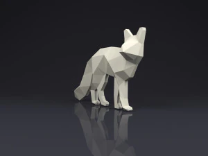 spilla volpe low poly Modello di stampa 3D