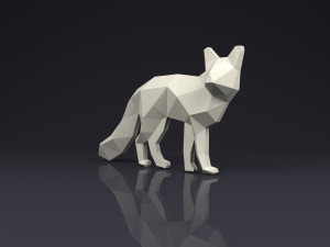 brooch fox low poly 3D Print Model