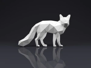 spilla volpe low poly Modello di stampa 3D