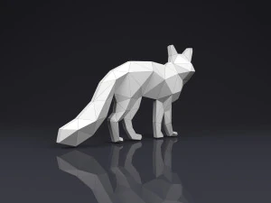spilla volpe low poly Modello di stampa 3D