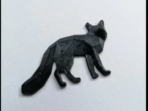 spilla volpe low poly Modello di stampa 3D