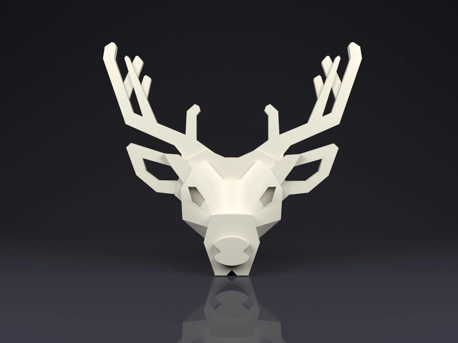 brooch head deer low poly 3D Print Model .c4d .max .obj .3ds .fbx .stl .blend 