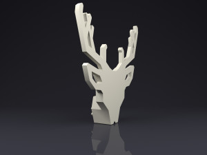 brooch head deer low poly 3D Print Model