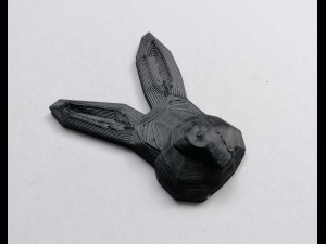brooch head rabbit low poly 3D Baskı Modeli