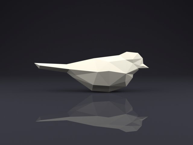 brooch bird low poly 3D Принт Модель .c4d .max .obj .3ds .fbx .stl .blend 