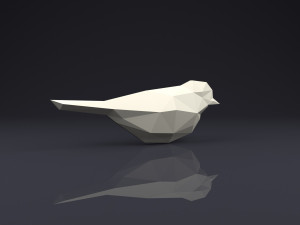 brooch bird low poly 3D Принт Модель