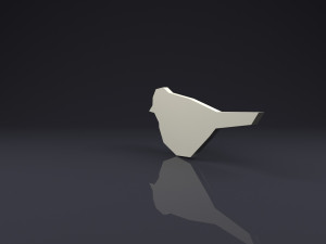 brooch bird low poly 3D Принт Модель