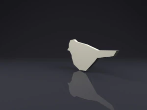 broche p&aacute;ssaro baixo poli Modelo de Impressão 3D