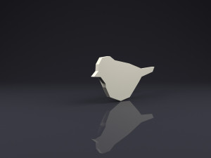 brooch bird low poly 3D Принт Модель