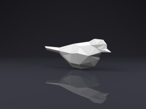 brooch bird low poly 3D Принт Модель