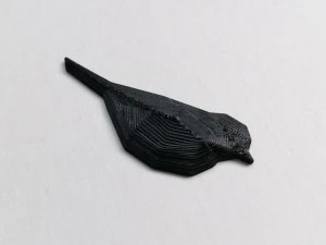 broche p&aacute;ssaro baixo poli Modelo de Impressão 3D