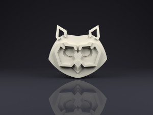 brooch head owl low poly 3D Print Model