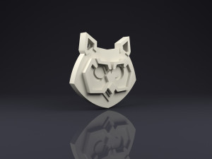 brooch head owl low poly 3Dプリントモデル