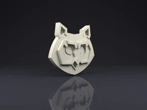 spilla testa di gufo low poly Modello di stampa 3D
