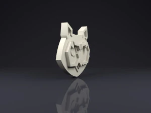 spilla testa di gufo low poly Modello di stampa 3D
