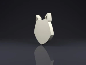 spilla testa di gufo low poly Modello di stampa 3D
