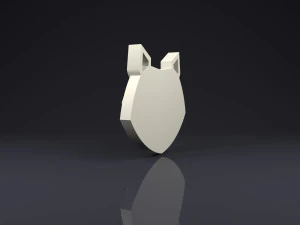 spilla testa di gufo low poly Modello di stampa 3D