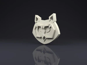 spilla testa di gufo low poly Modello di stampa 3D