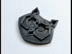 spilla testa di gufo low poly Modello di stampa 3D