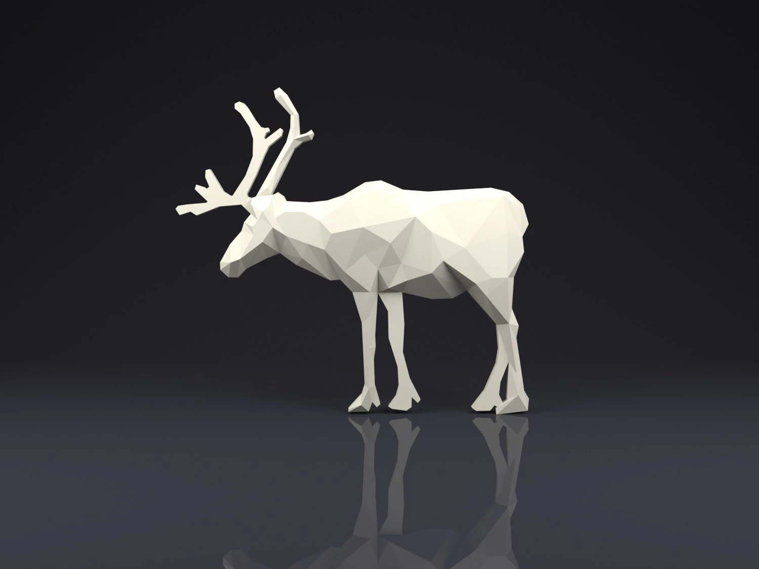 brooch elk low poly 3D Print Model .c4d .max .obj .3ds .fbx .stl .blend 
