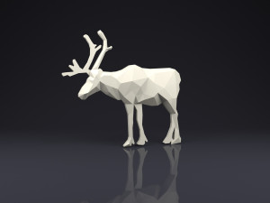 brooch elk low poly Modelo de impresión 3D