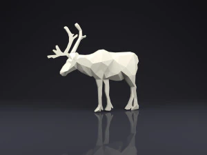 brooch elk low poly 3D Print Model