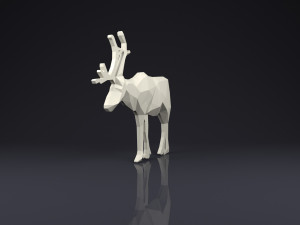 brooch elk low poly Modelo de impresión 3D