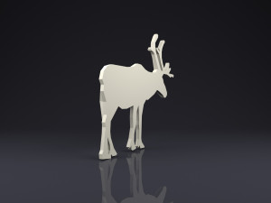 brooch elk low poly Modelo de impresión 3D