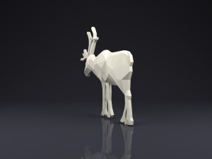 brooch elk low poly Modelo de impresión 3D