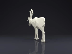 brooch elk low poly 3D Print Model
