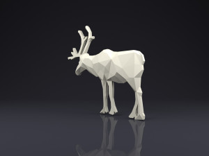 brooch elk low poly Modelo de impresión 3D
