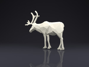 brooch elk low poly Modelo de impresión 3D