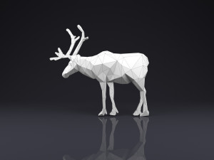 brooch elk low poly Modelo de impresión 3D