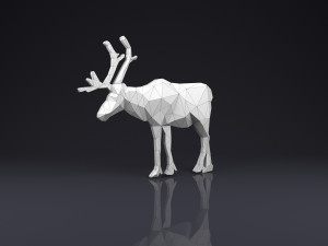 brooch elk low poly Modelo de impresión 3D