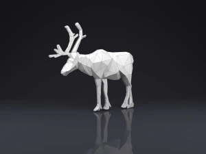 brooch elk low poly 3D Print Model