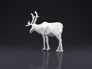 brooch elk low poly Modelo de impresión 3D