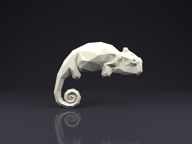 brooch chameleon low poly Modelo de Impressão 3D .c4d .max .obj .3ds .fbx .stl .blend 