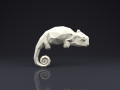 brooch chameleon low poly 3D Print Models
