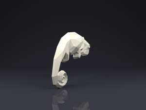 brooch chameleon low poly Modelo de Impressão 3D
