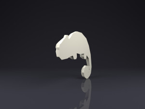 brooch chameleon low poly Modelo de Impressão 3D