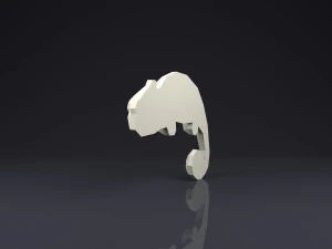 broche camale&atilde;o low poly Modelo de Impressão 3D