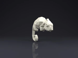 broche camale&atilde;o low poly Modelo de Impressão 3D