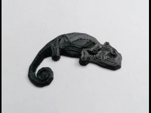 broche camale&atilde;o low poly Modelo de Impressão 3D