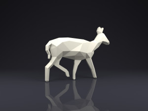 brooch doe low poly 3D Print Model