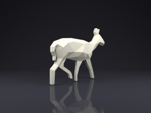 brooch doe low poly 3D Print Model