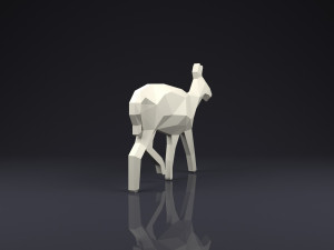 brooch doe low poly 3D Print Model